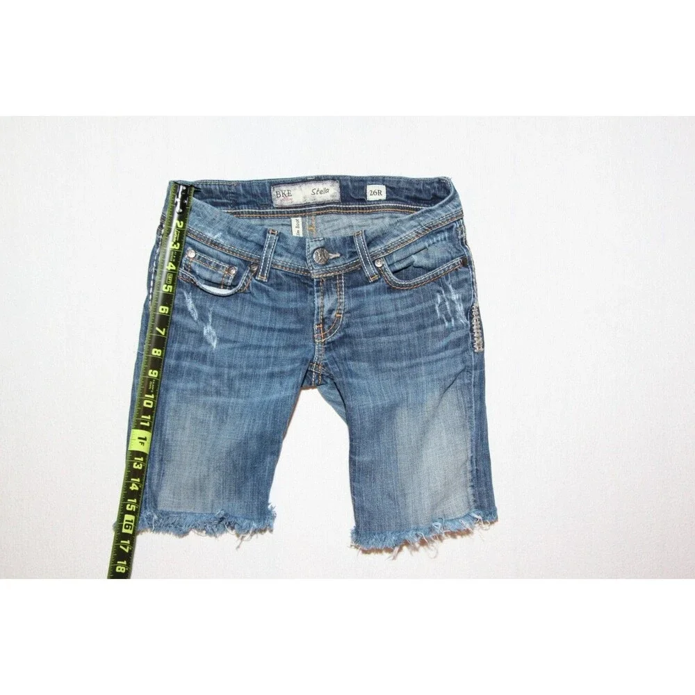 BKE Denim Women's Size 26R Stella Distressed Cut Off Jean Shorts